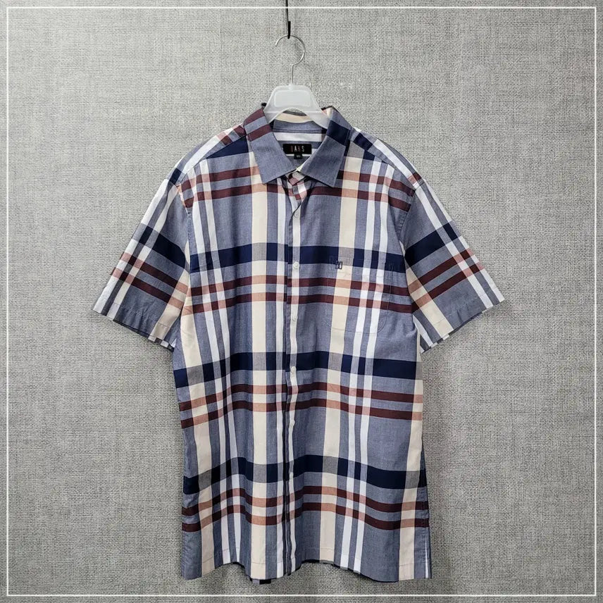 [BUNJANG] DAKS Check Pocket Short Sleeve Shirt Men&