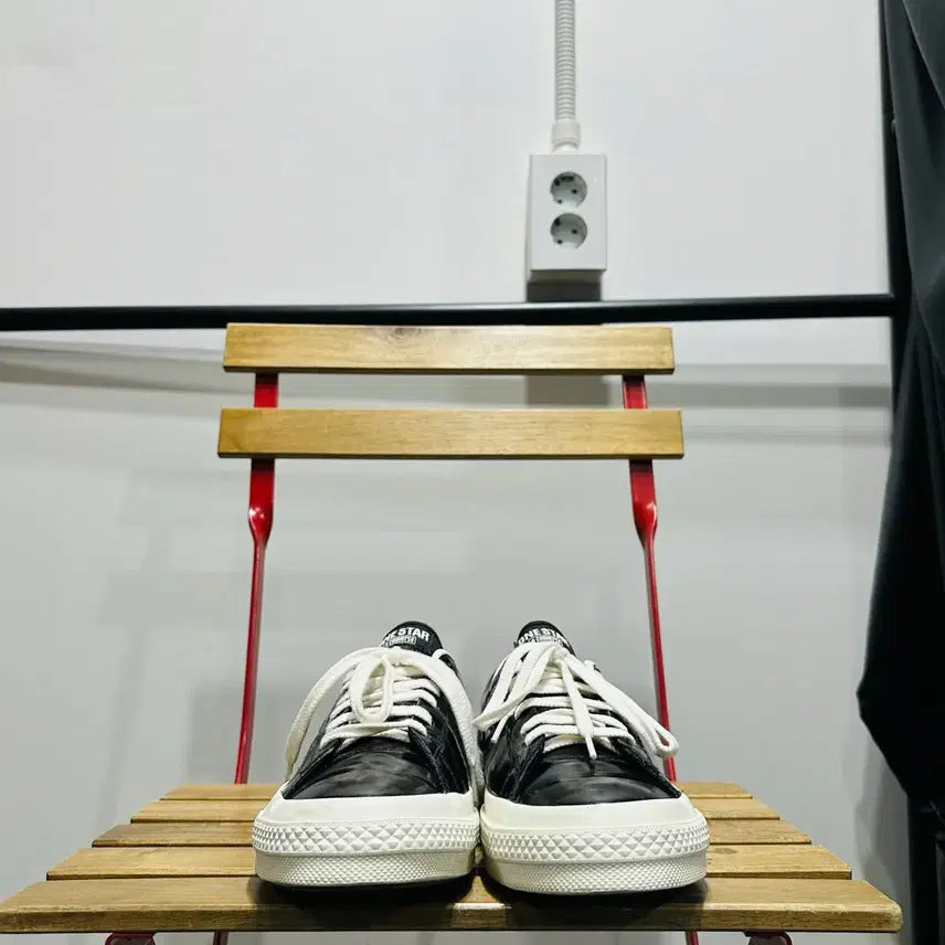 [SOLD OUT] 270) 컨버스 운동화 남성 남자 신발 원스타 블랙 레더 스니커즈