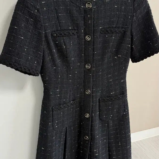 [BUNJANG] Sandro Check Pleated Mini Dress / Sandro 산드로 체크 플리츠 미니 드레스