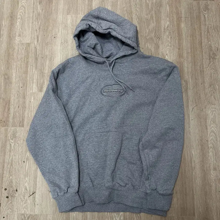 [BUNJANG] Thisisneverthat Circle Logo Hoodie T-Shirt [Gray] XL / 디스이즈네버댓 써클로고 후드 티셔츠 [그레이] XL/105