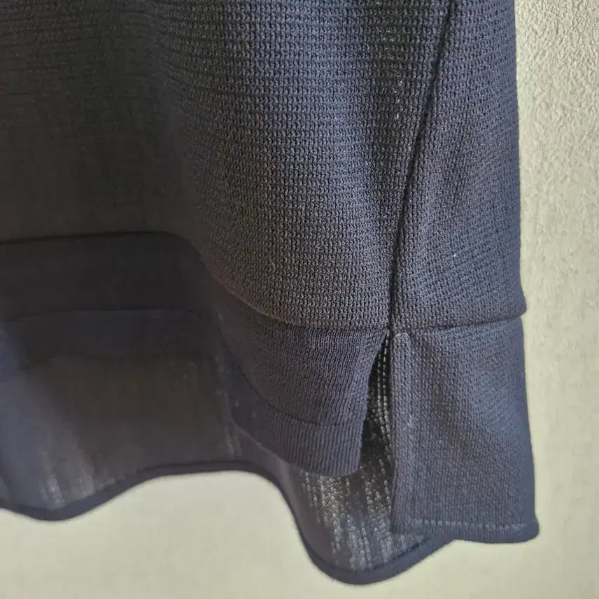[BUNJANG] PRENDANG V-Neck Short Sleeve Knit Navy / *새상품*PRENDANG 브이넥 반팔 니트 네이비