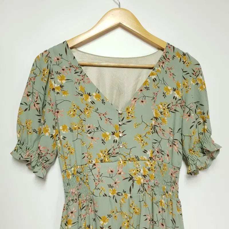 [BUNJANG] Floral Long Dress / 플라워 롱 원피스