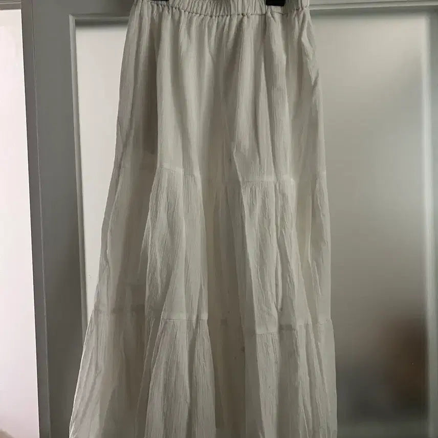 [BUNJANG] Vintage White Long Skirt / 화이트 롱치마 | 빈티지