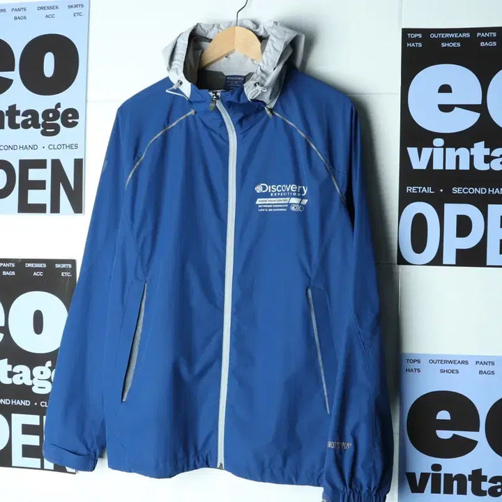 [BUNJANG] Discovery Lightweight Zip-Up Windbreaker Jumper Jacket Blue (XL-2XL) / (XL-2XL) 디스커버리 집업 바람막이 점퍼자켓 경량 블루-7579