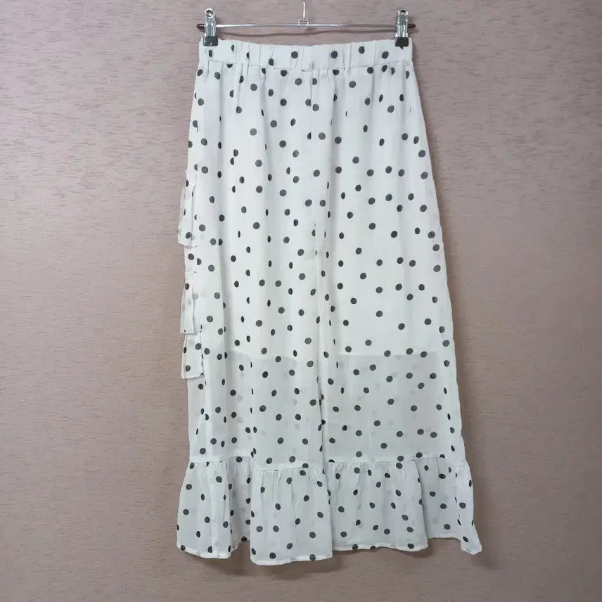 [BUNJANG] ROMISTORY White Patterned Frill Long Skirt / B5-7/ROMISTORY 화이트 패턴 프릴 롱스커트 여성