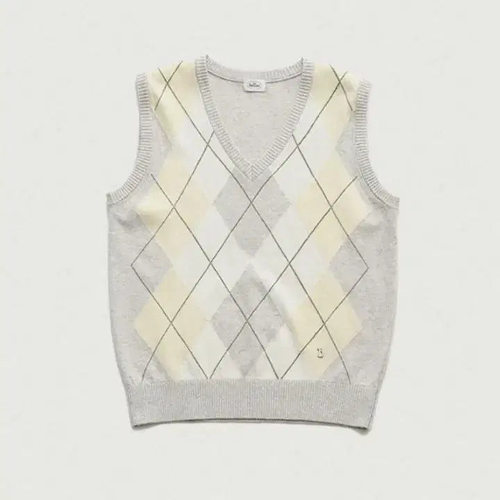 [BUNJANG] The Barnet Daphne Argyle Knit Vest Yellow / 더바넷 Daphne Argyle Knit Vest_Yellow