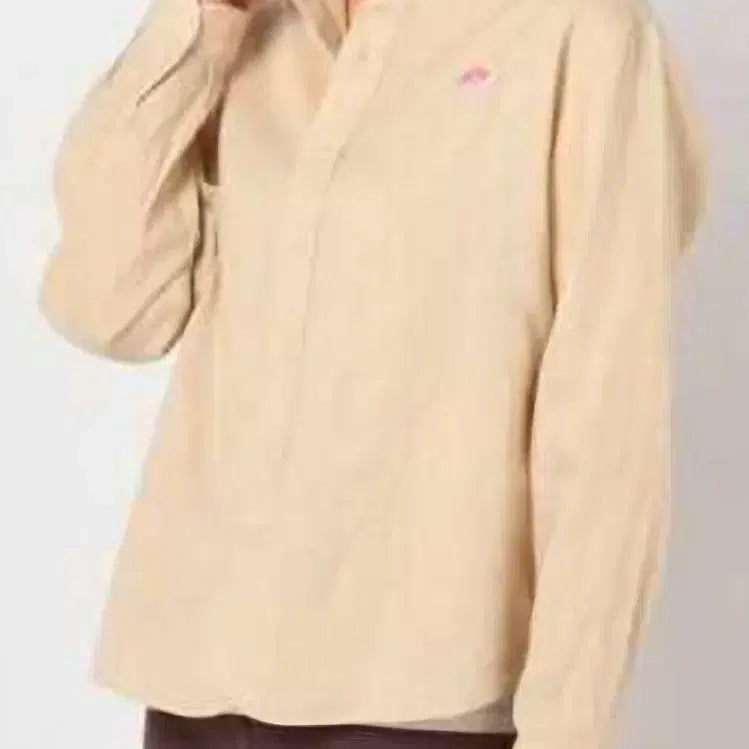 [BUNJANG] DANTON Linen Round Neck Shirt / 단톤 린넨 라운드넥 셔츠