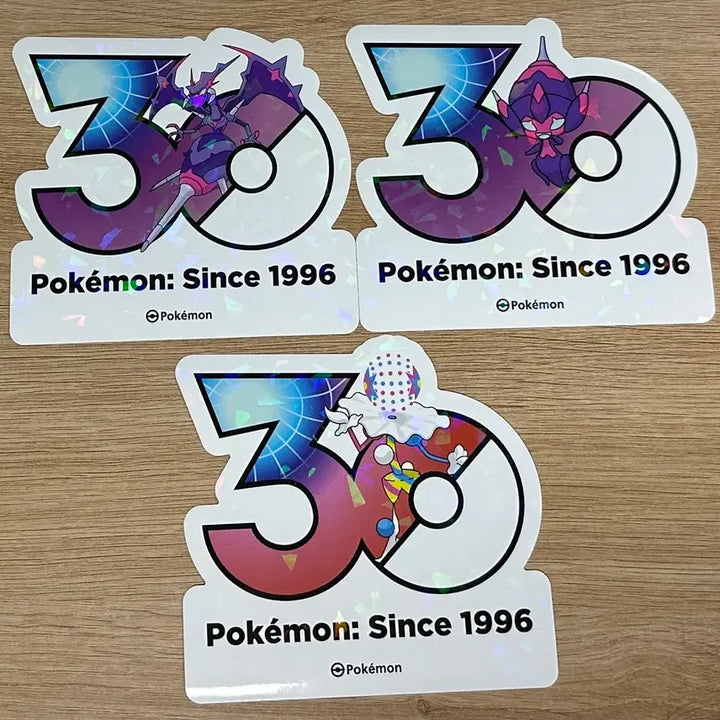 [BUNJANG] Pokemon 30th Anniversary Logo Stickers (3 Types) / [메타몽놀이터]변신메타몽 베베놈, 30주년 기념 로고 스티커