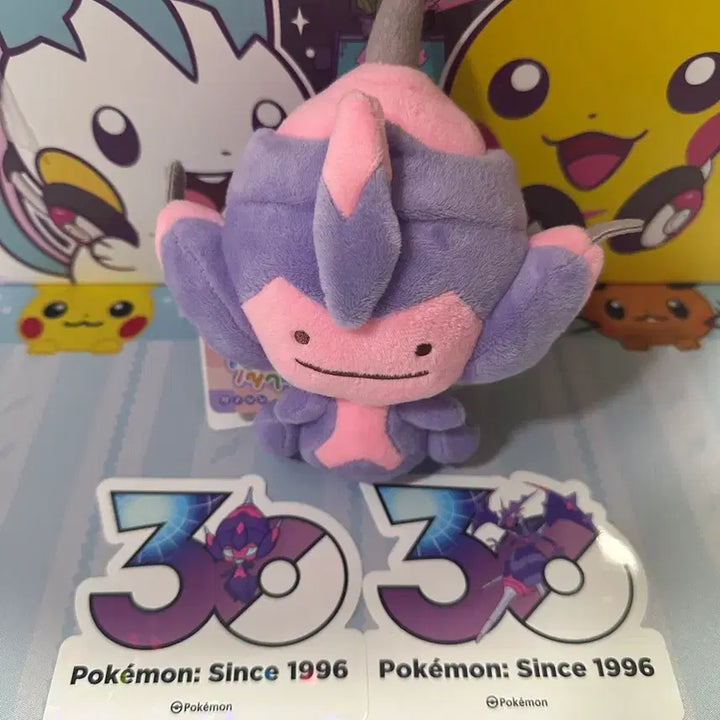 [BUNJANG] Pokemon 30th Anniversary Logo Stickers (3 Types) / [메타몽놀이터]변신메타몽 베베놈, 30주년 기념 로고 스티커