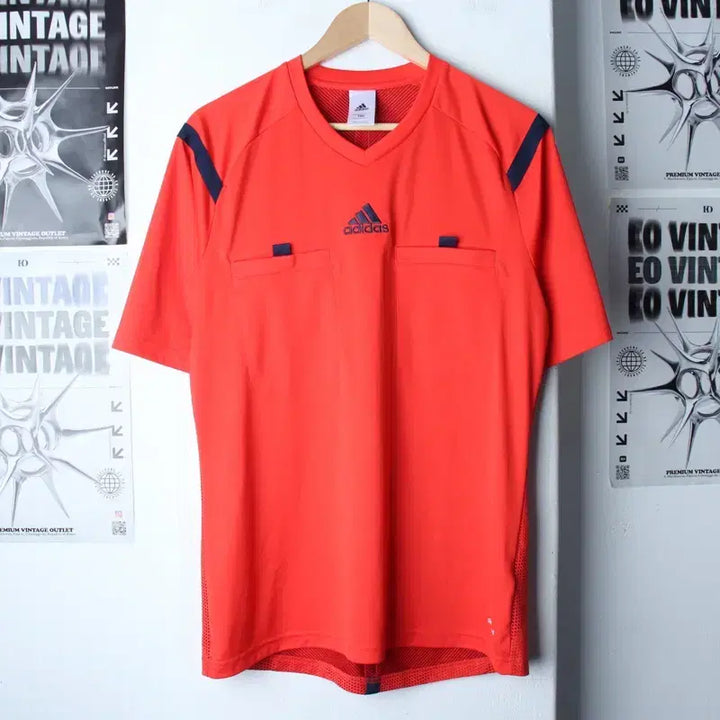 [BUNJANG] Adidas Short Sleeve T-Shirt Soccer Futsal Functional Red / (L-XL) 아디다스 반팔 티셔츠 축구 풋살 기능성 레드-757E