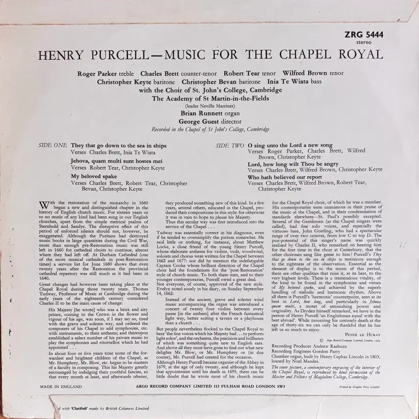 [BUNJANG] Argo Henry Purcell &
