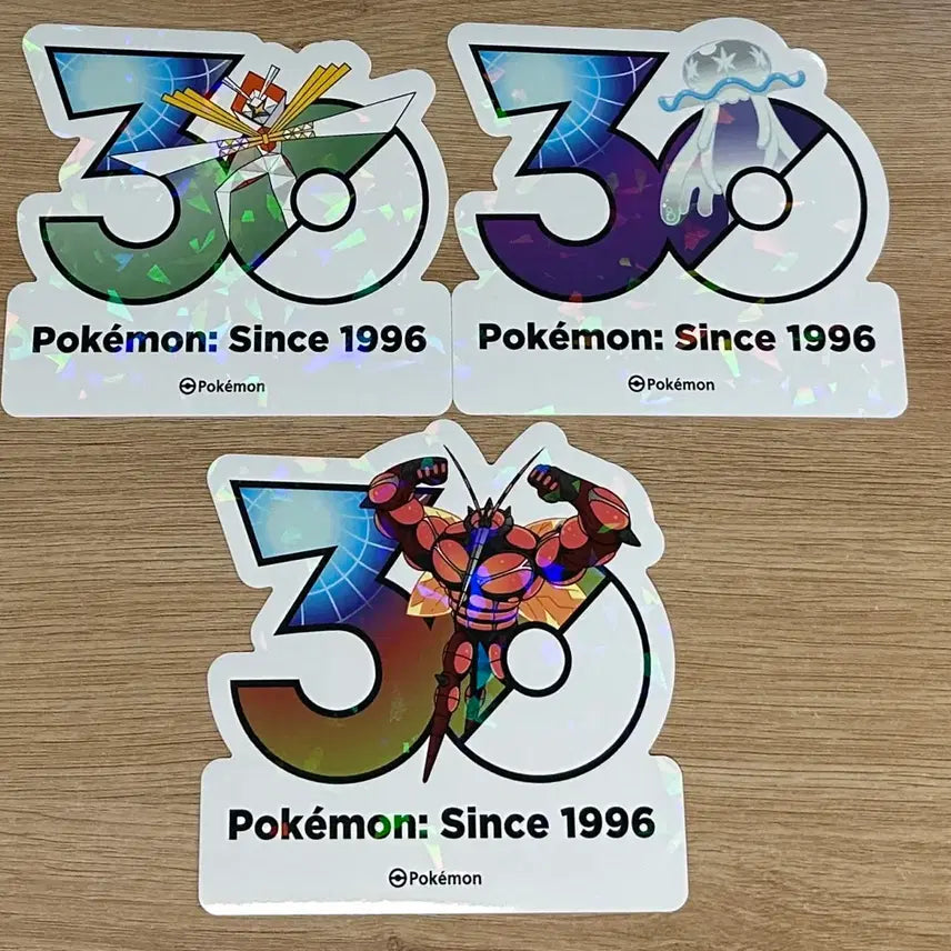 [BUNJANG] Pokemon 30th Anniversary Logo Sticker Set / [포켓몬 30주년 기념 로고 스티커]종이신도, 메시붕, 텅비드,두파팡