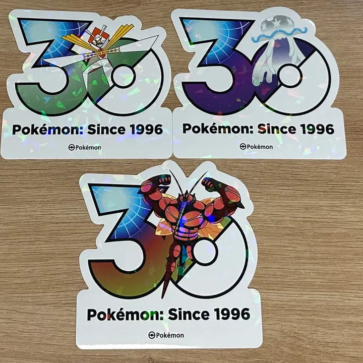 [BUNJANG] Pokemon 30th Anniversary Logo Sticker Set / [포켓몬 30주년 기념 로고 스티커]종이신도, 메시붕, 텅비드,두파팡