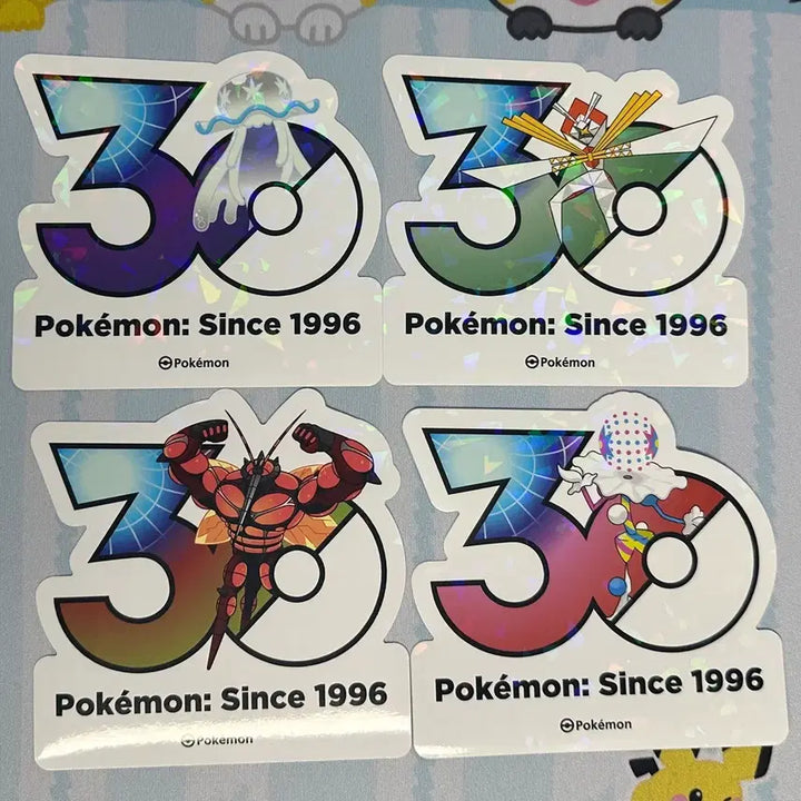 [BUNJANG] Pokemon 30th Anniversary Logo Sticker Set / [포켓몬 30주년 기념 로고 스티커]종이신도, 메시붕, 텅비드,두파팡