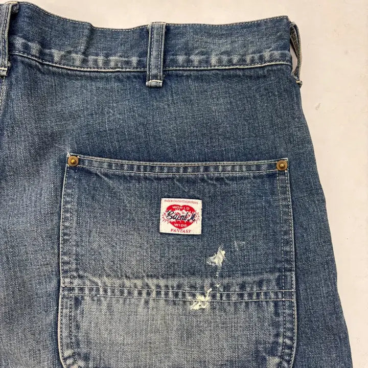 [BUNJANG] Saint Michael Double Knee Shorts / [L] 세인트미카엘 더블니 쇼츠