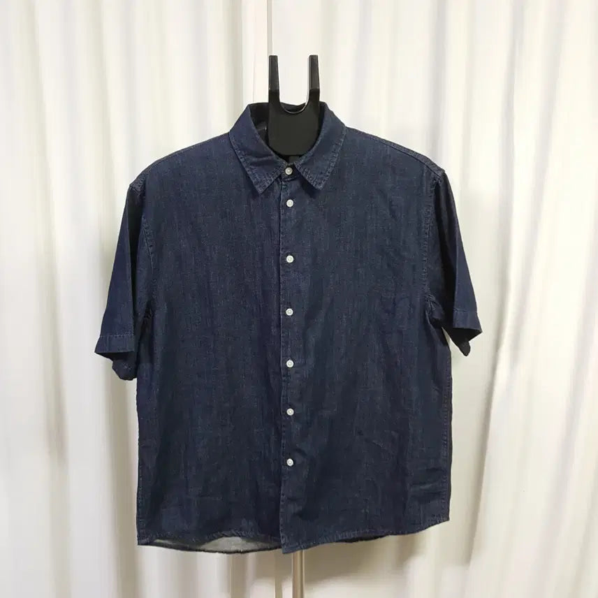 [BUNJANG] Oiljang Indigo Denim Shirt L / 25년 무신사 반팔 셔츠 청남방 인디고 L 오일장 0331