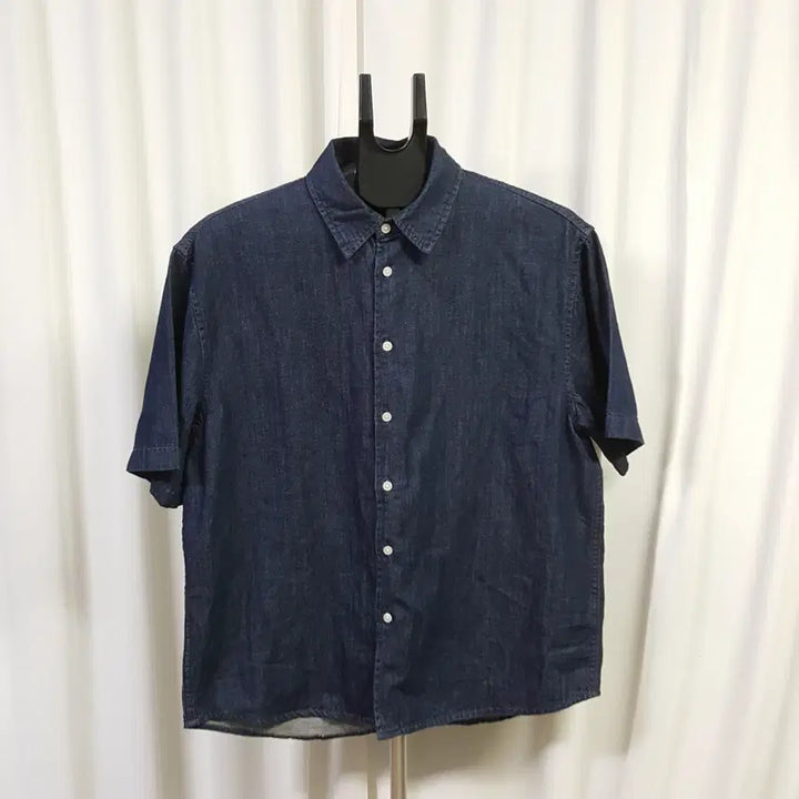 [BUNJANG] Oiljang Indigo Denim Shirt L / 25년 무신사 반팔 셔츠 청남방 인디고 L 오일장 0331