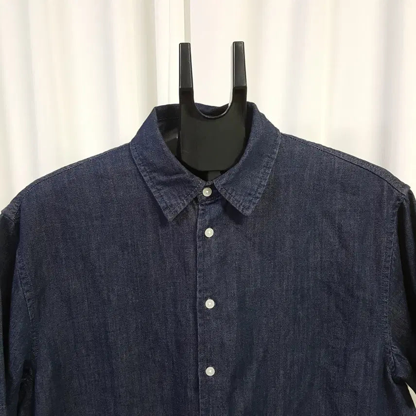 [BUNJANG] Oiljang Indigo Denim Shirt L / 25년 무신사 반팔 셔츠 청남방 인디고 L 오일장 0331