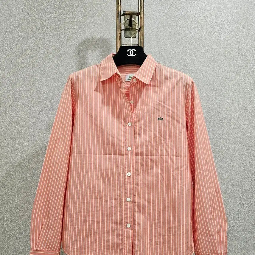 [BUNJANG] Lacoste Striped Shirt Orange Tone / 라코스테