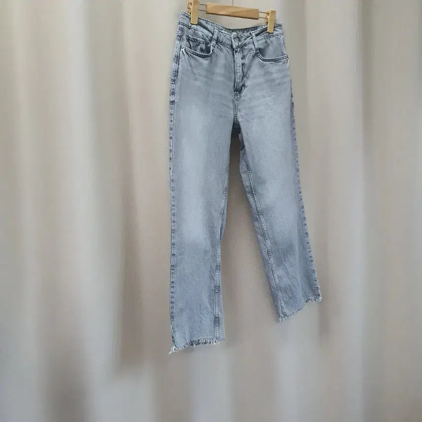 [BUNJANG] Zara Grey Wide Leg Denim Jeans / 자라 와이드 데님 청바지