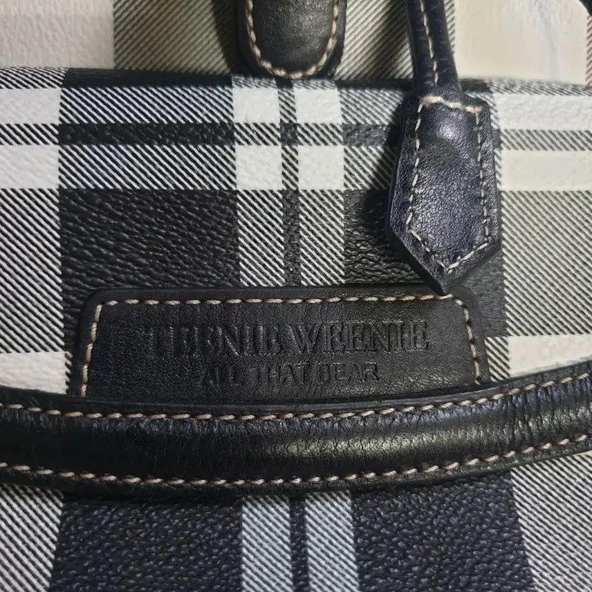 [BUNJANG] Teenie Weenie Vintage Check Backpack (Discontinued) / (단종매물) 티니위니 PVC 소가죽 빈티지체크 백팩