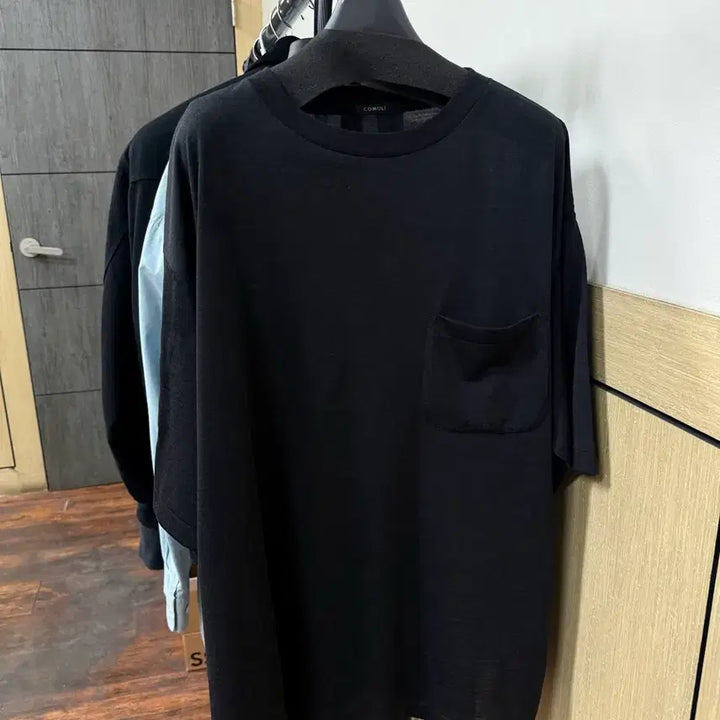 [BUNJANG] COMODO Summer Wool Short Sleeve T-Shirt Black / [2] 코모리 썸머울 반팔 블랙
