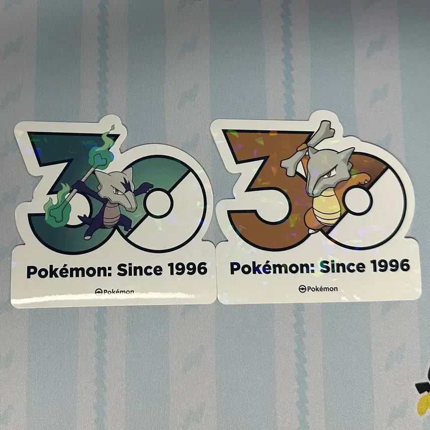 [BUNJANG] Pokemon 30th Anniversary Golem &amp; Alolan Golem Hologram Sticker Set / [포켓몬 30주년 기념 로고 스티커]텅구리, 알로라텅구리