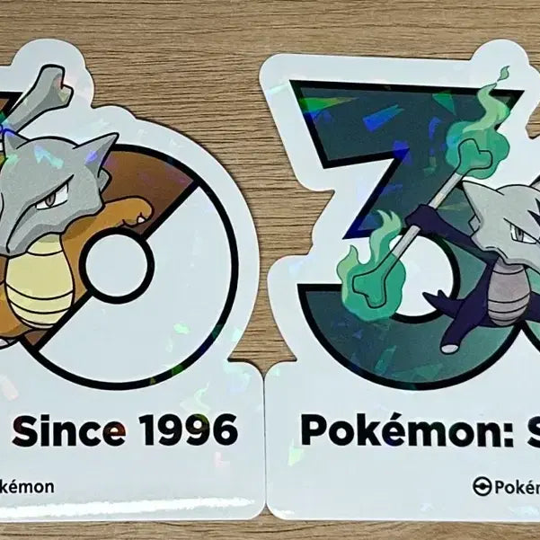 [BUNJANG] Pokemon 30th Anniversary Golem &amp; Alolan Golem Hologram Sticker Set / [포켓몬 30주년 기념 로고 스티커]텅구리, 알로라텅구리