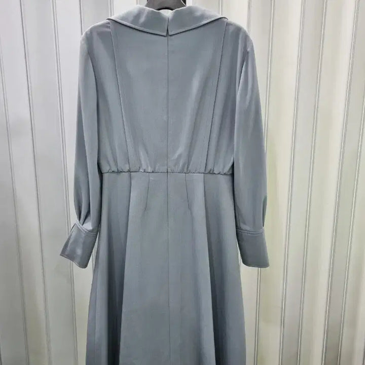 [BUNJANG] DeWL Blue-Gray Collared Midi Dress / DeWL 블루그레이 칼라넥 원피스