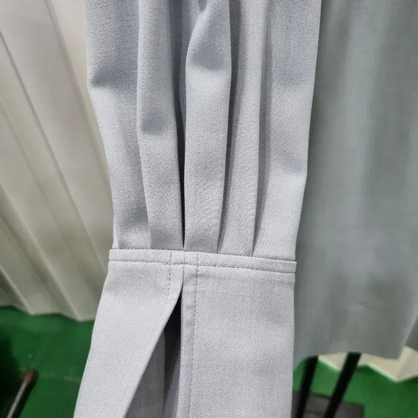 [BUNJANG] DeWL Blue-Gray Collared Midi Dress / DeWL 블루그레이 칼라넥 원피스