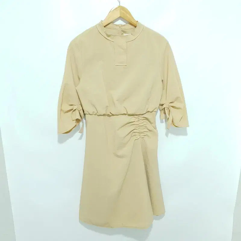 [BUNJANG] Mine Shirring 3/4 Sleeve Dress / 마인 셔링 7부 원피스 82-94-160_S2034