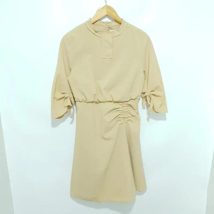 [BUNJANG] Mine Shirring 3/4 Sleeve Dress / 마인 셔링 7부 원피스 82-94-160_S2034