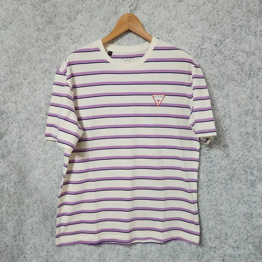 [BUNJANG] Guess Striped Short-Sleeve T-Shirt / 613A [L] 게스 스트라이프 반팔 티셔츠