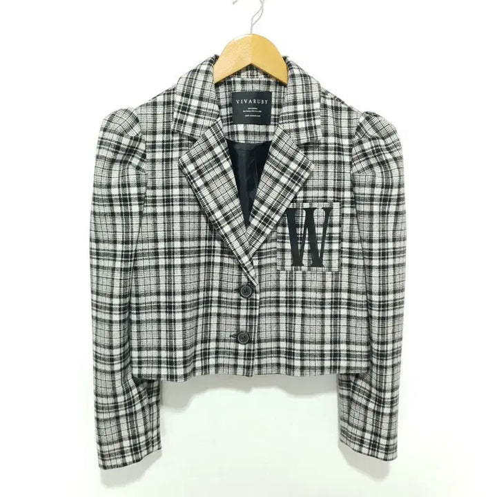 [BUNJANG] Viva Ruby Check Short Jacket / 비바루비 체크 숏 자켓 F_M1546
