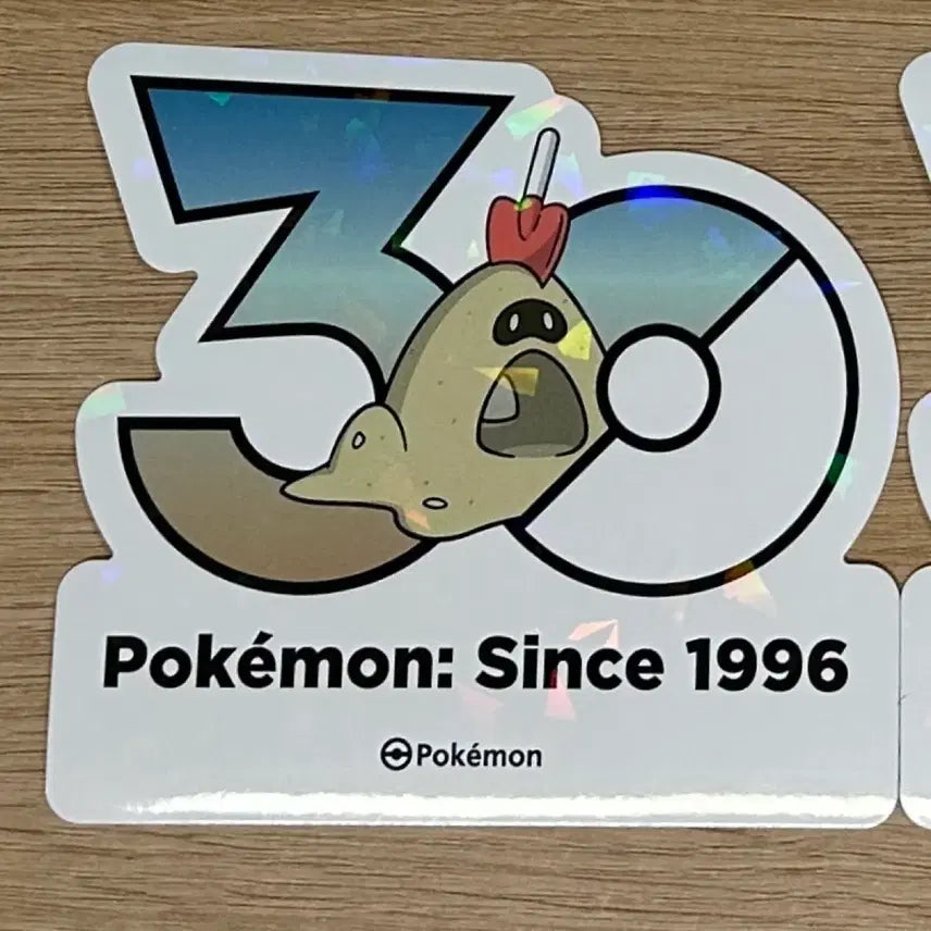 [BUNJANG] Pokemon 30th Anniversary Limited Edition Hologram Sticker Set (Sandygast &amp; Palossand) / [포켓몬 30주년 기념 로고 스티커]모래꿍, 모래성이당