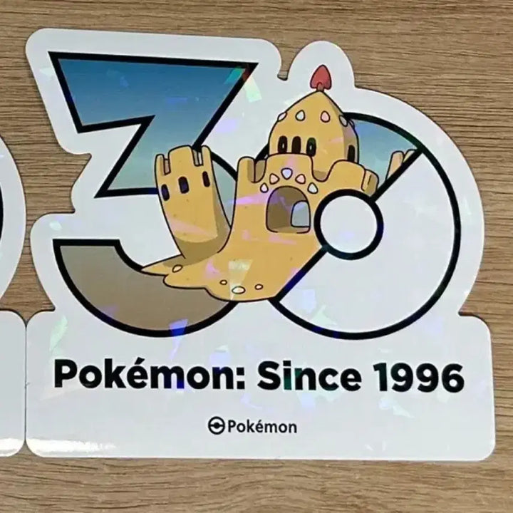 [BUNJANG] Pokemon 30th Anniversary Limited Edition Hologram Sticker Set (Sandygast &amp; Palossand) / [포켓몬 30주년 기념 로고 스티커]모래꿍, 모래성이당
