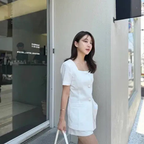 [BUNJANG] LURH Soft Square Short Sleeve Jacket / 루흐 하엄지 소프트 스퀘어 반팔 자켓