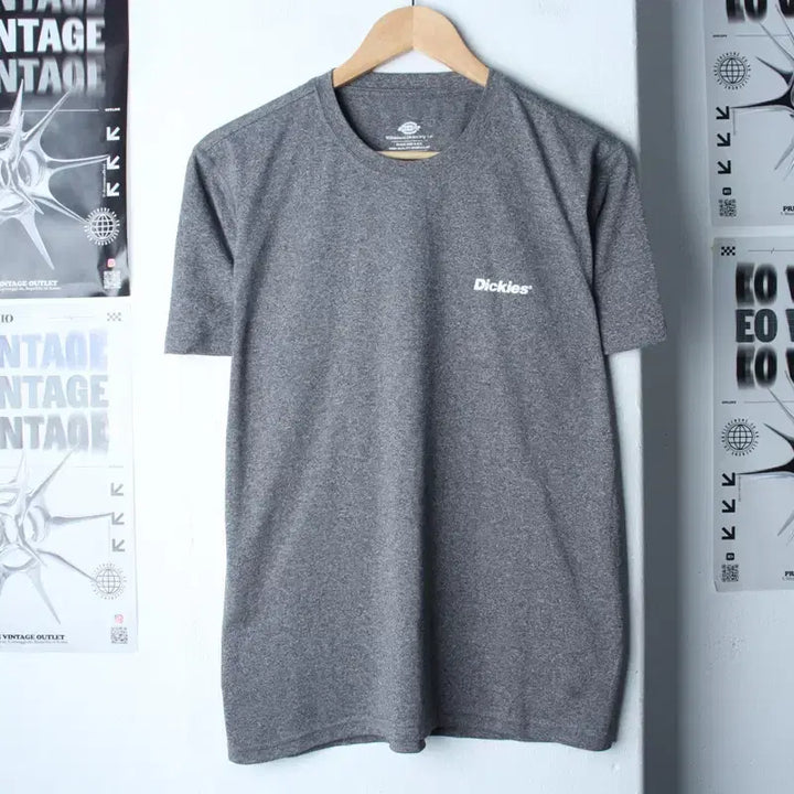 [BUNJANG] Dickies Short Sleeve T-Shirt Lettering Performance Grey / (L) 디키즈 반팔 티셔츠 레터링 기능성 그레이-7585