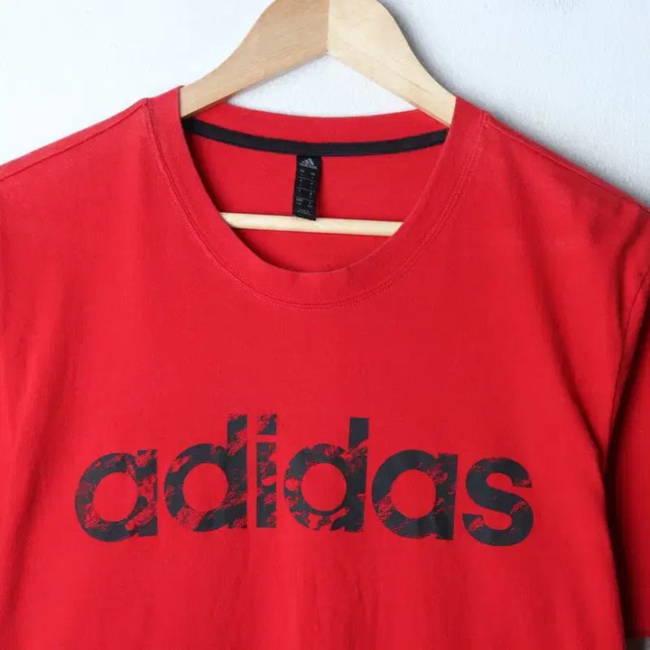 [BUNJANG] Adidas Big Logo T-Shirt Red Old School / (L-XL) 아디다스 반팔 티셔츠 빅로고 레드 올드스쿨-7588