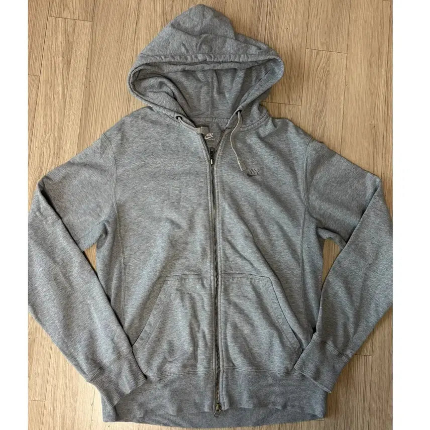 [BUNJANG] Nike Grey Hooded Zip-Up Hoodie (L) / 나이키 그레이 후드집업    L