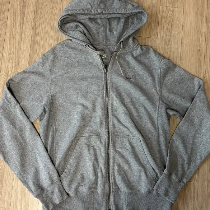 [BUNJANG] Nike Grey Hooded Zip-Up Hoodie (L) / 나이키 그레이 후드집업    L