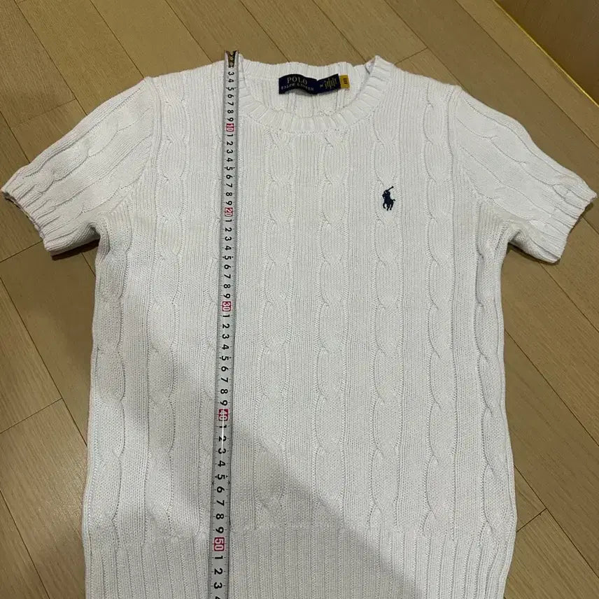 [BUNJANG] Polo Ralph Lauren Cable Knit Short Sleeve Sweater M / 폴로 랄프로렌 케이블 반팔니트 M