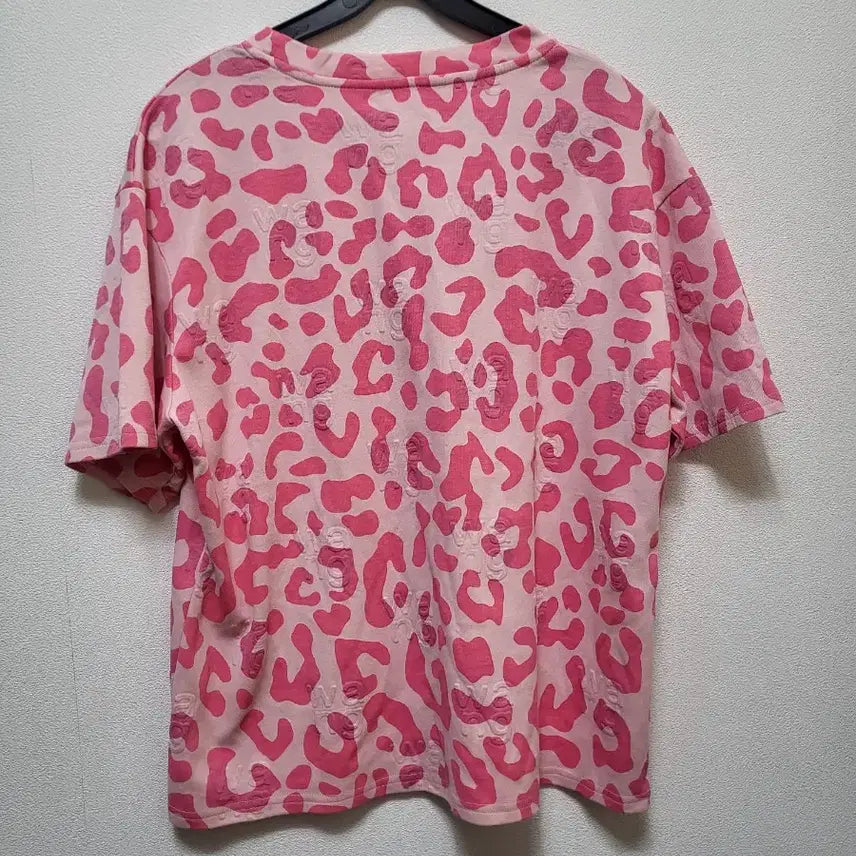 [BUNJANG] Pink Leopard Short Sleeve T-Shirt / 50804/핑크 레오파드 반팔 티셔츠/별하