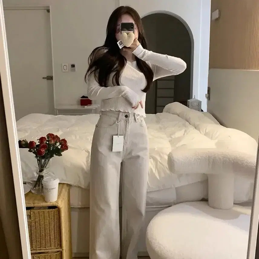[BUNJANG] Sonyeo Recipe Long-D Wide Pigment Cotton Pants / 이염)소녀레시피 자체제작 롱디 와이드 피그먼트 코튼 팬츠