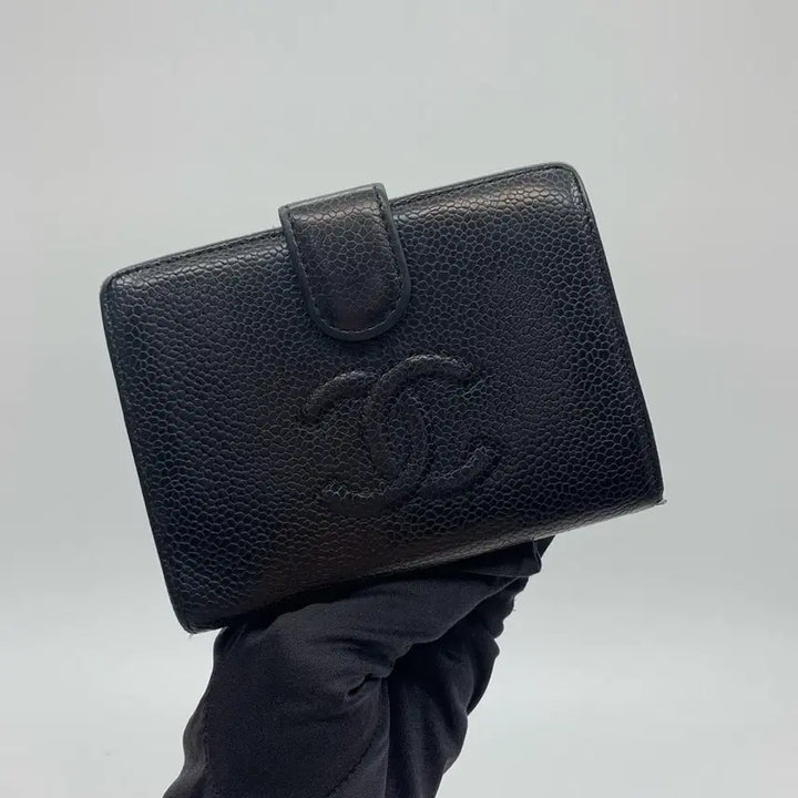 [BUNJANG] Chanel Caviar Leather Wallet Black / 267001651 샤넬 캐비어 레더 반지갑 블랙 10번대