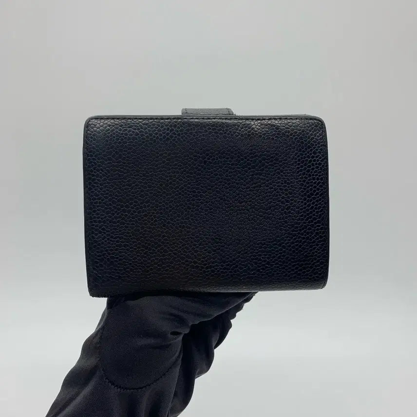 [BUNJANG] Chanel Caviar Leather Wallet Black / 267001651 샤넬 캐비어 레더 반지갑 블랙 10번대