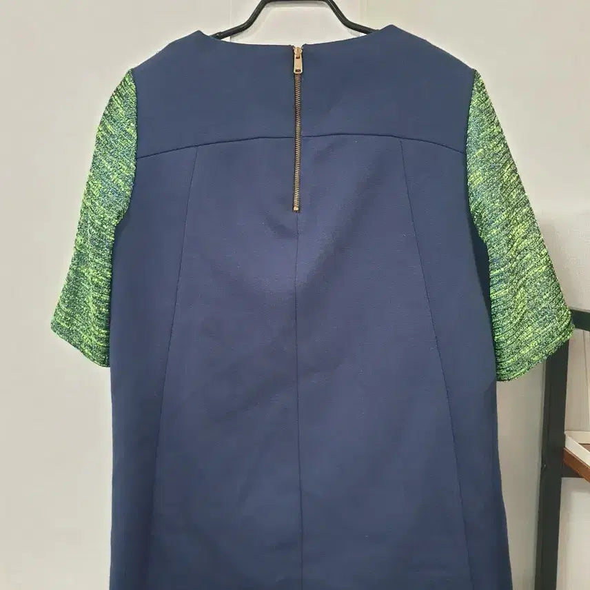 [BUNJANG] EnC Short Sleeve Tweed Color-block Blouse / EnC 반팔 트위드 배색 블라우스 85