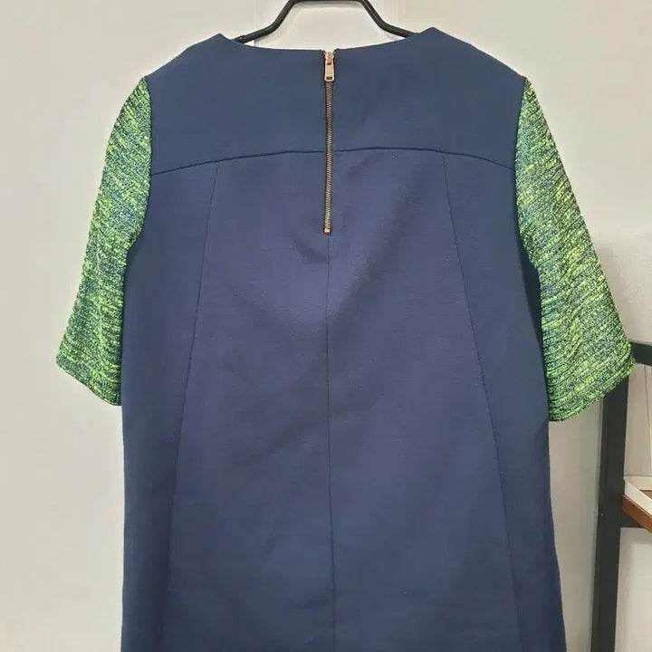 [BUNJANG] EnC Short Sleeve Tweed Color-block Blouse / EnC 반팔 트위드 배색 블라우스 85