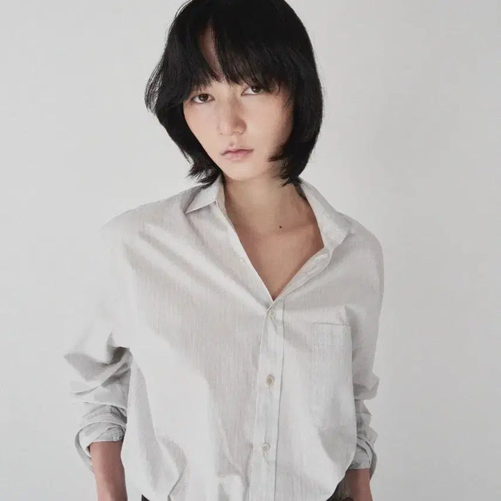 [BUNJANG] Park Too Brume Stripe Shirt / 파크투 셔츠 Brume stripe shirt
