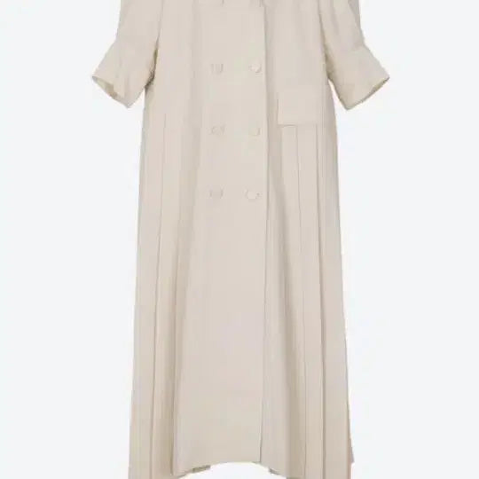 [BUNJANG] Time Double Button Pleats Dress (Oatmeal) / 타임 더블 버튼 플리츠 원피스(오트밀)